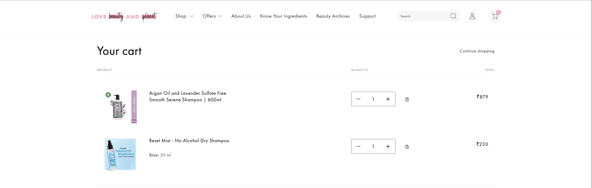 Cart and checkout redesign case study screenshot